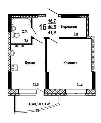 Планировки однокомнатных квартир ЖК Лазурный Ижевск