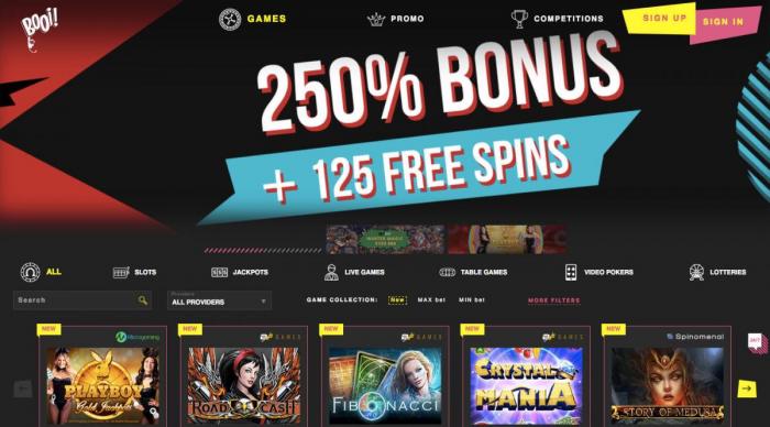 Сайт Booi Casino: перечень игр и преимущества