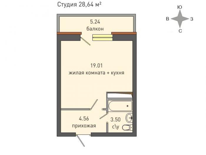 Студия ЖК "Крымский" в Ижевске