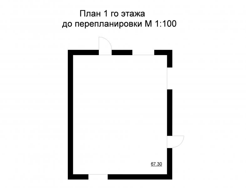 Частный дом. план до перепланировки