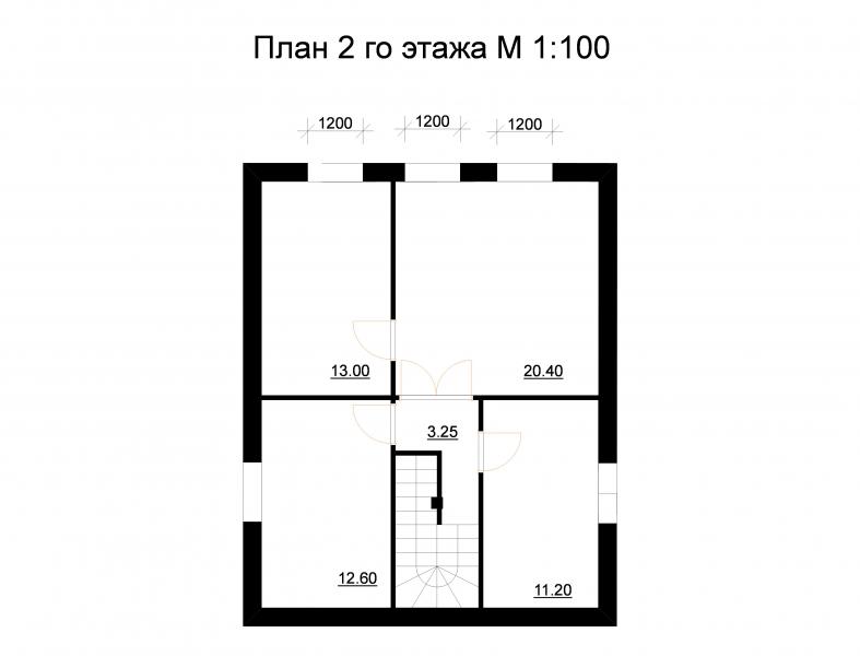 План второго этажа после перпланировки