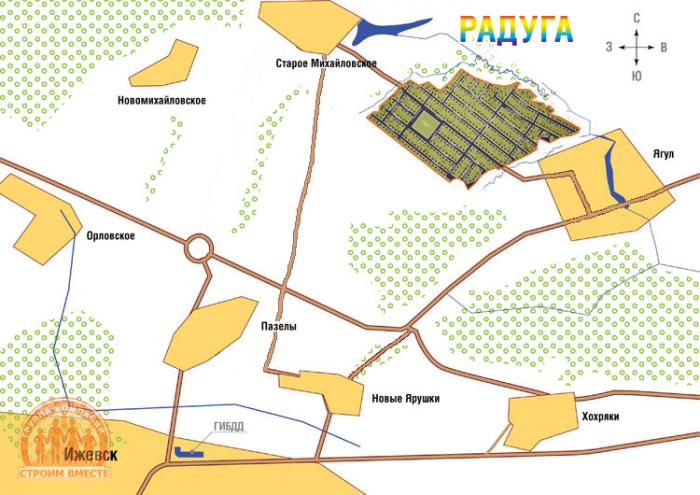 Коттеджный поселок «Радуга». 14 км от Ижевска. Ягул